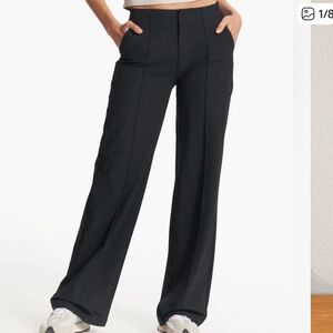 Vuori Wide-Leg Meta Pant in Black